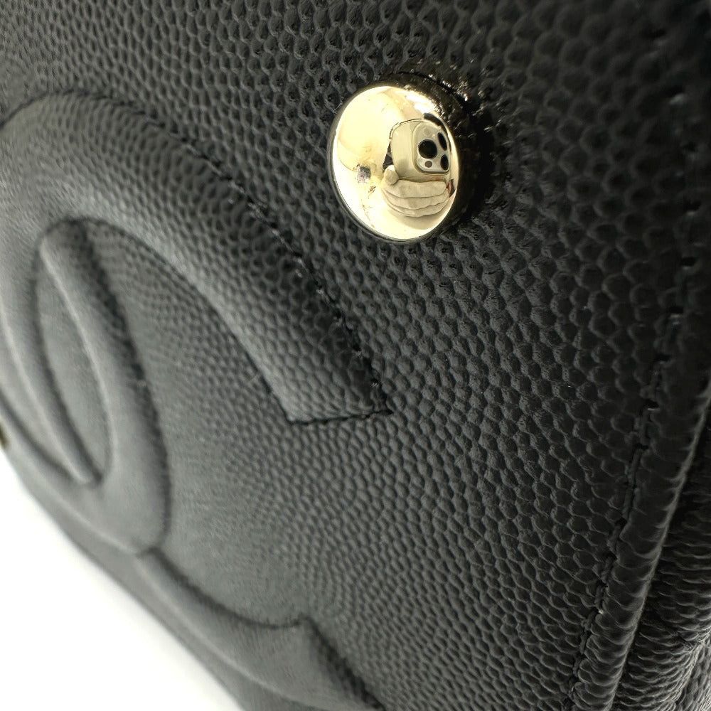 Chanel Chanel As2362 Coma Mark Cc Matelasse Double Chain Bag Shoulder Handbag Briefcase Vanity Caviar Skin Women Black Size ONE SIZE - 14 Thumbnail
