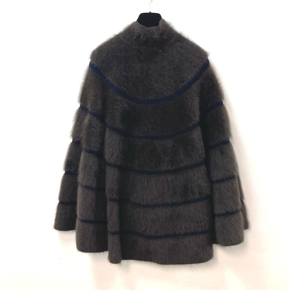 Louis Vuitton Louis Vuitton Outer Apparel (Clothing) Knit Fur Zip-Up Cape Poncho Wool Women Brown Size ONE SIZE - 2 Thumbnail