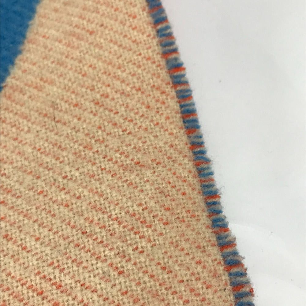 Hermes Hermes Plaid "Brides De Brid Gala Blanket Interior Fringe Wool/Cashmere Unisex Orange Size ONE SIZE - 12 Thumbnail