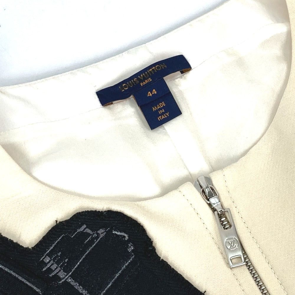 Louis Vuitton Louis Vuitton Badge Embroidery Sleeveless Front Zip Apparel (Clothing) Rw192 One Piece Polyester Women Beige Size L / US 10 / IT 46 - 4 Thumbnail