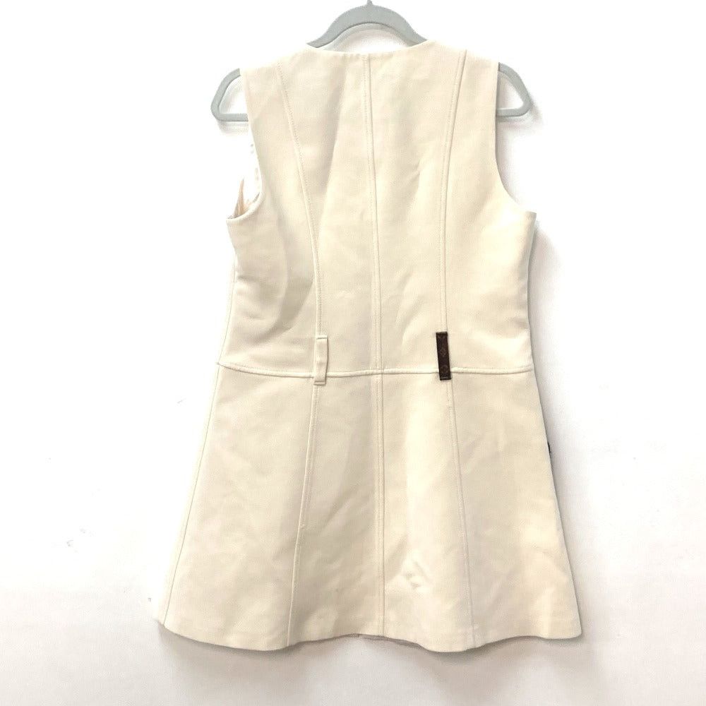 Louis Vuitton Louis Vuitton Badge Embroidery Sleeveless Front Zip Apparel (Clothing) Rw192 One Piece Polyester Women Beige Size L / US 10 / IT 46 - 2 Thumbnail