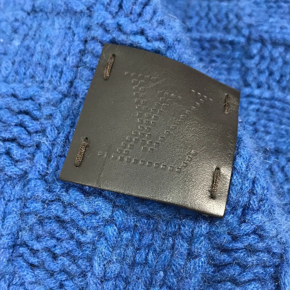 Louis Vuitton Louis Vuitton M75339 Echalp Helsinki Leather Tag Scarf Cashmere Men Blue Size ONE SIZE - 7 Thumbnail