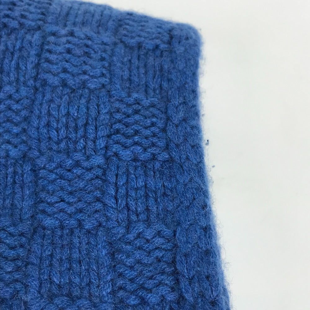 Louis Vuitton Louis Vuitton M75339 Echalp Helsinki Leather Tag Scarf Cashmere Men Blue Size ONE SIZE - 4 Thumbnail