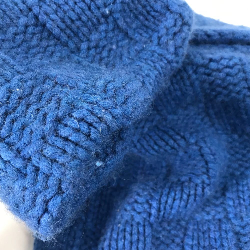 Louis Vuitton Louis Vuitton M75339 Echalp Helsinki Leather Tag Scarf Cashmere Men Blue Size ONE SIZE - 9 Thumbnail