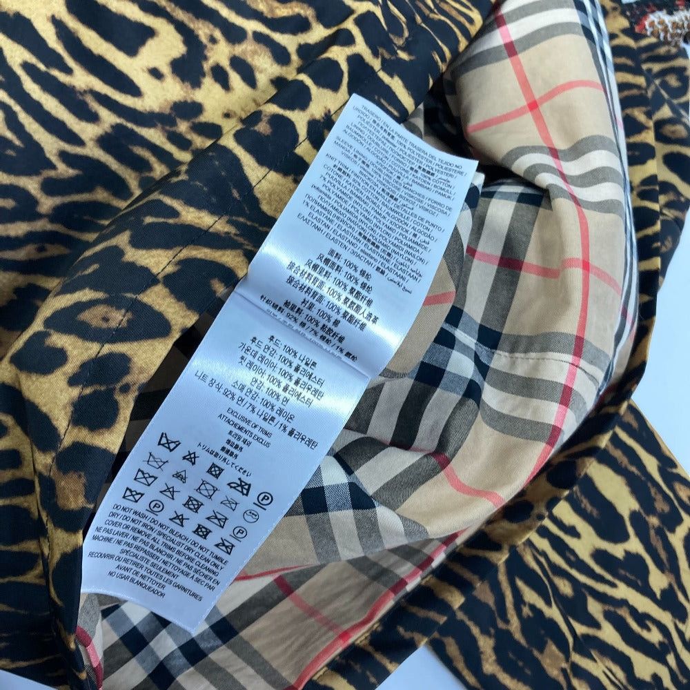 Burberry Burberry 8022743 Check Blouson Leopard Fur (Panthera Pardus) Panther Hooded Jumper Outer Coat Long Sleeves Polyamide Women Brown Size S / US 4 / IT 40 - 13 Thumbnail