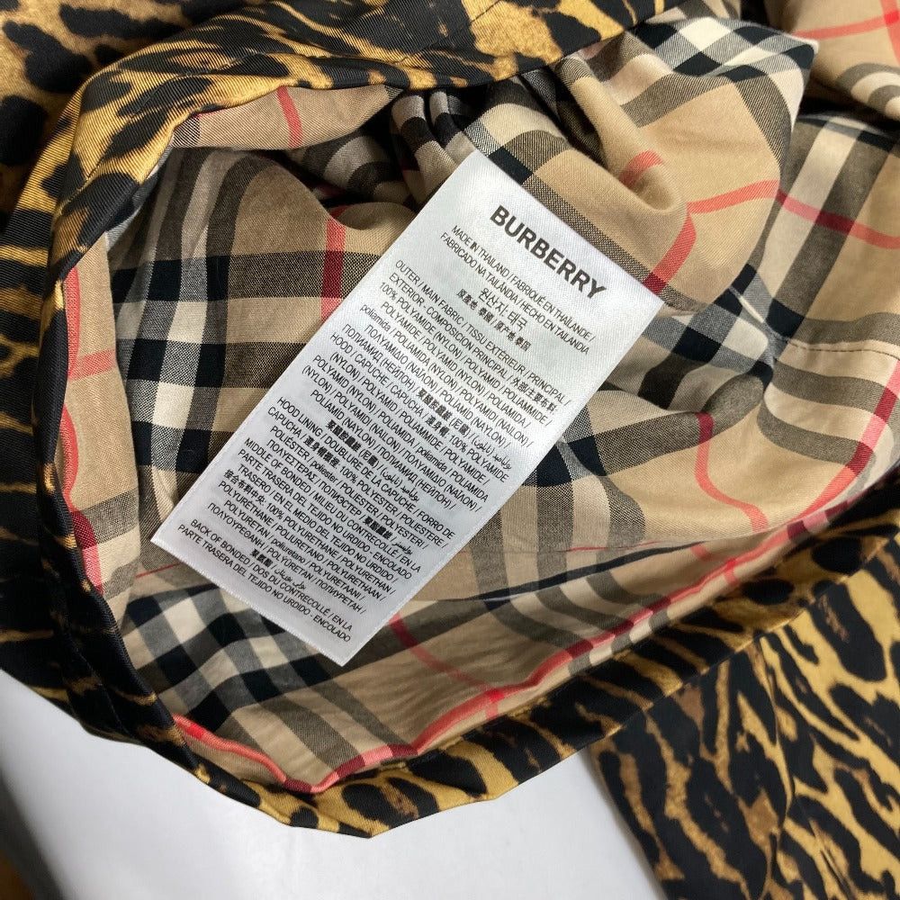 Burberry Burberry 8022743 Check Blouson Leopard Fur (Panthera Pardus) Panther Hooded Jumper Outer Coat Long Sleeves Polyamide Women Brown Size S / US 4 / IT 40 - 11 Thumbnail