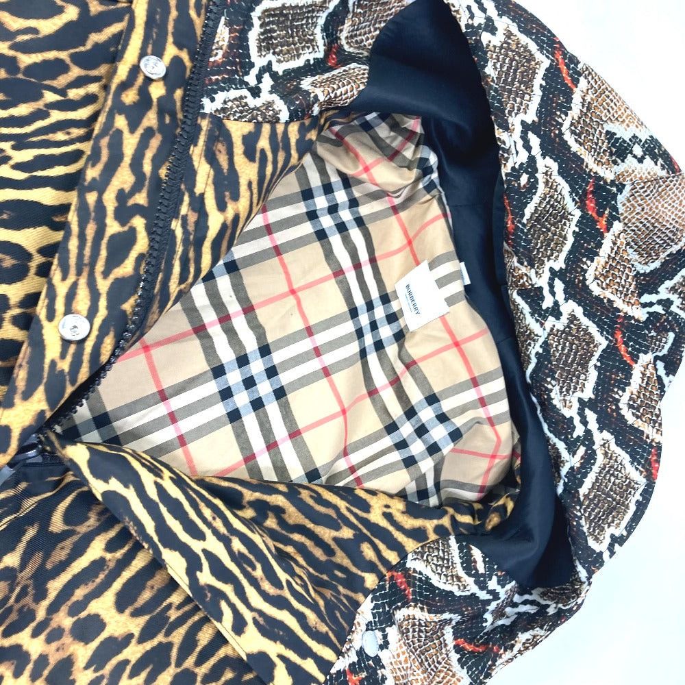 Burberry Burberry 8022743 Check Blouson Leopard Fur (Panthera Pardus) Panther Hooded Jumper Outer Coat Long Sleeves Polyamide Women Brown Size S / US 4 / IT 40 - 14 Thumbnail