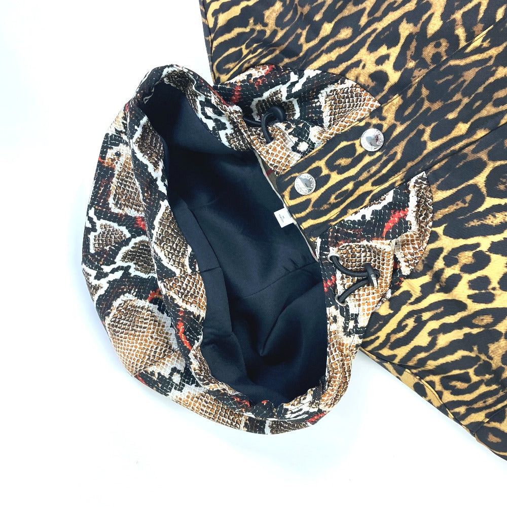 Burberry Burberry 8022743 Check Blouson Leopard Fur (Panthera Pardus) Panther Hooded Jumper Outer Coat Long Sleeves Polyamide Women Brown Size S / US 4 / IT 40 - 5 Thumbnail
