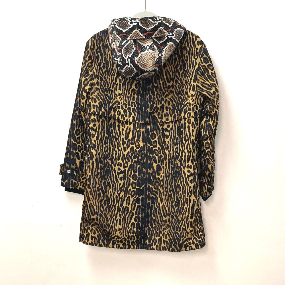 Burberry Burberry 8022743 Check Blouson Leopard Fur (Panthera Pardus) Panther Hooded Jumper Outer Coat Long Sleeves Polyamide Women Brown Size S / US 4 / IT 40 - 2 Thumbnail