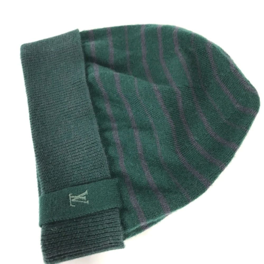 Louis Vuitton Louis Vuitton Lv Logo Border Beanie Chapeau Knitted Hat Knit Cap Wool Women Green Size ONE SIZE - 3 Thumbnail