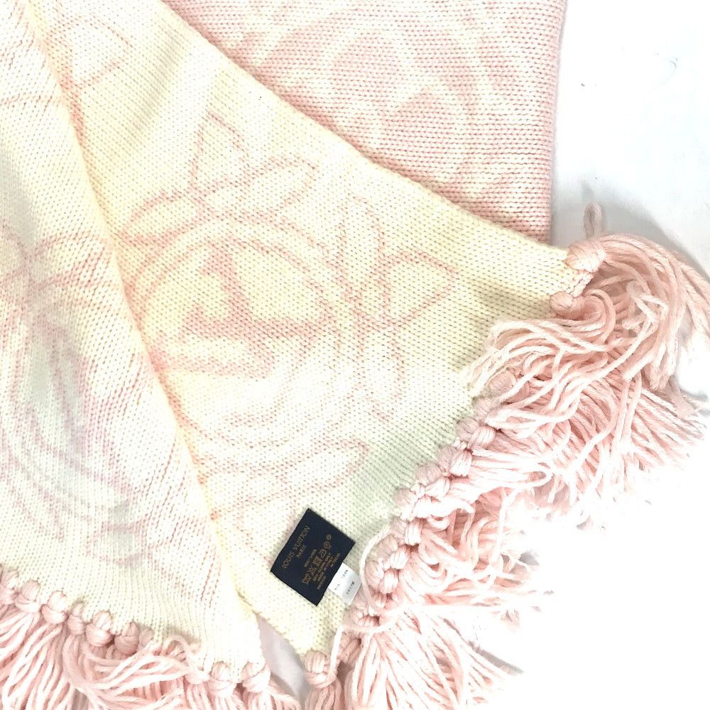 Louis Vuitton Louis Vuitton M70819 Shallp Morning Scarf Fringe Wool Women Pink Size ONE SIZE - 4 Thumbnail