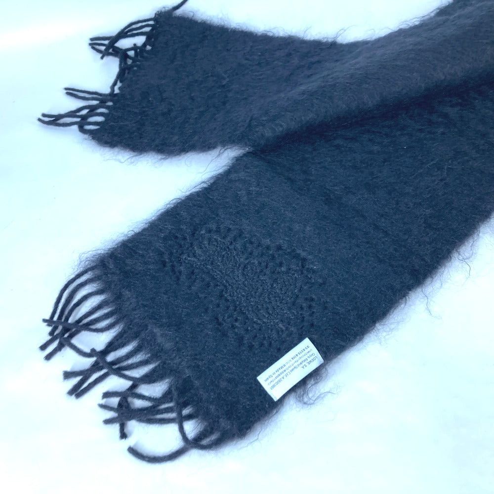 Loewe Loewe Bead Embroidery Logo Fringe Scarf Mohair Women Black Size ONE SIZE - 7 Thumbnail