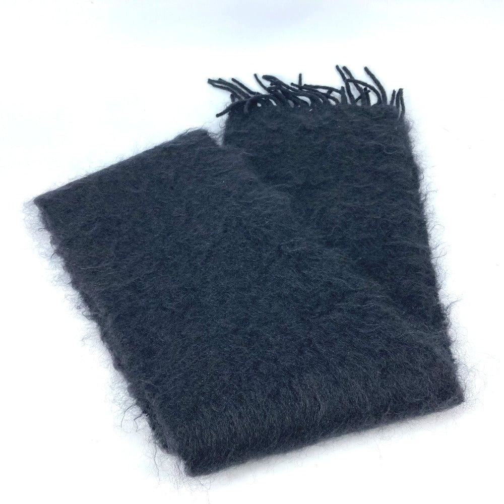 Loewe Loewe Bead Embroidery Logo Fringe Scarf Mohair Women Black Size ONE SIZE - 2 Thumbnail