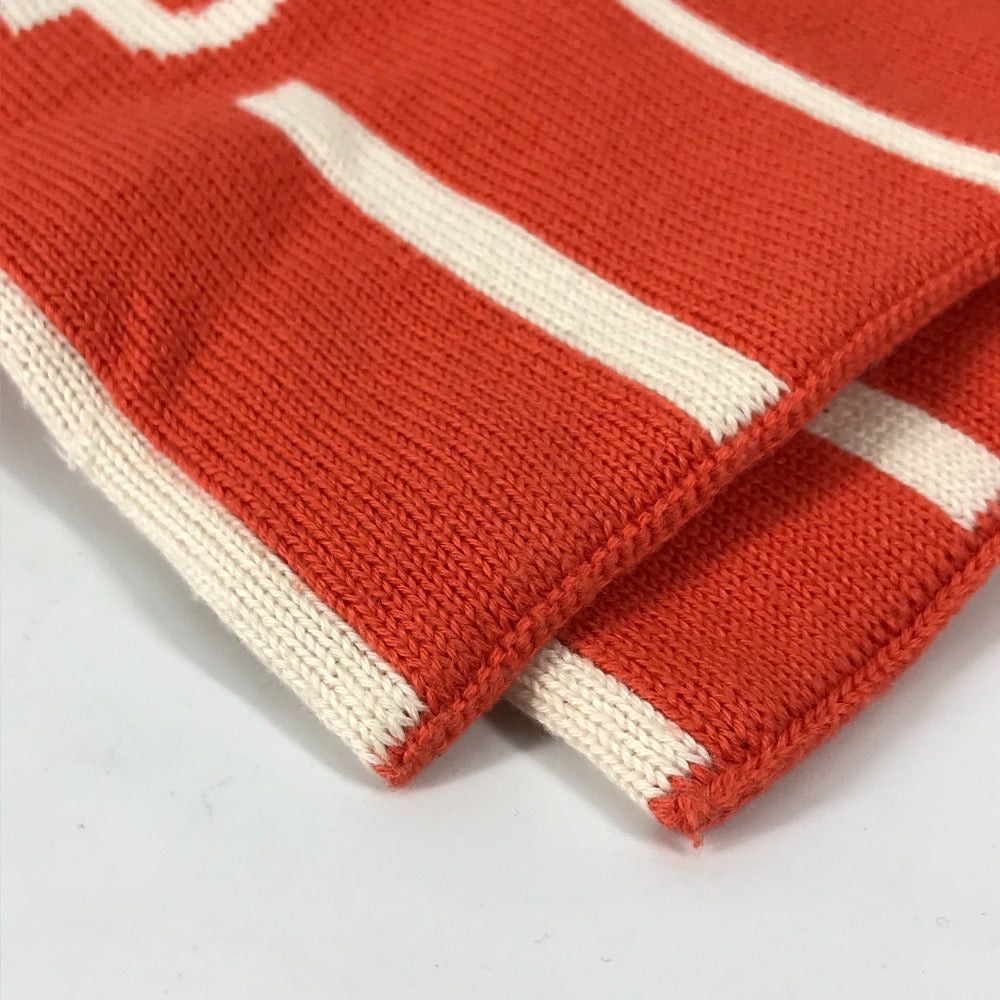Louis Vuitton Louis Vuitton Lvcup Cup Logo Bicolor Scarf Cotton Men Orange (Colour, Color) Size ONE SIZE - 3 Thumbnail