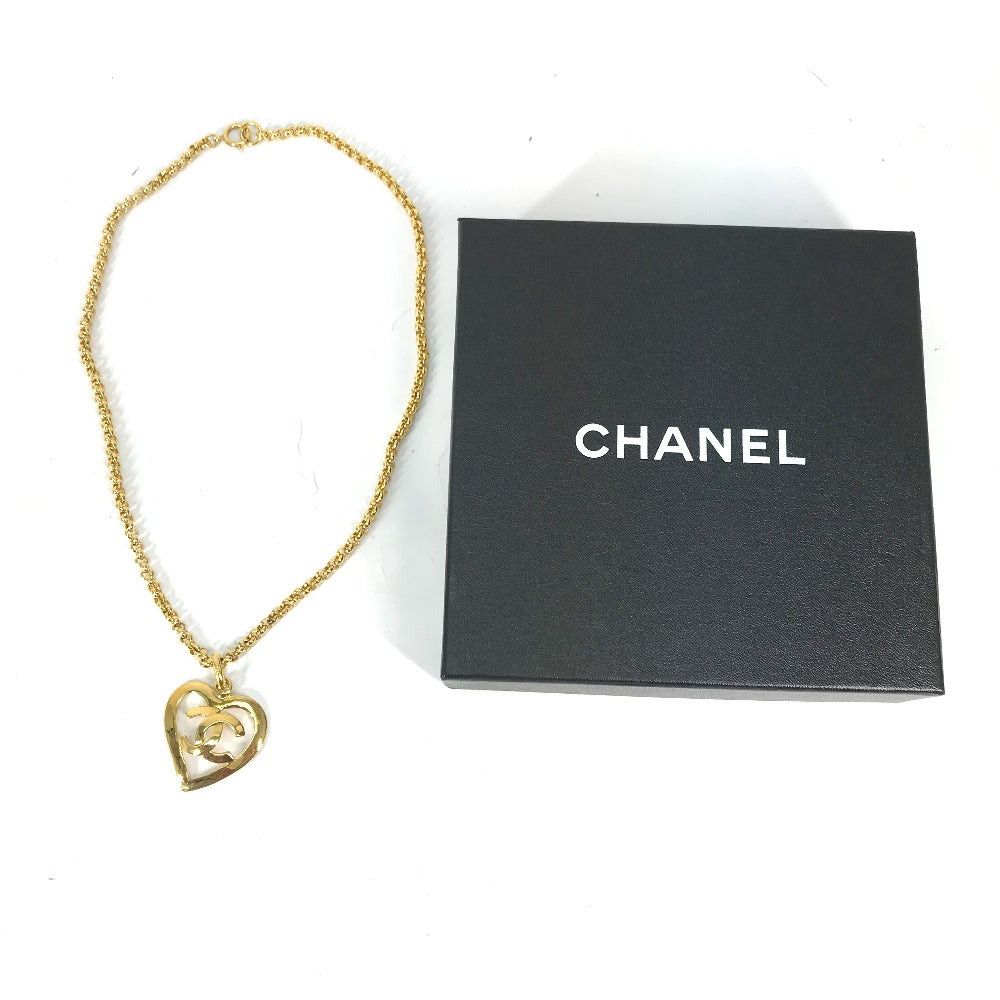 Chanel Chanel Heart Cc Coma Mark Chain Accessories 95P Necklace Gp Women Gold Size ONE SIZE - 9 Thumbnail