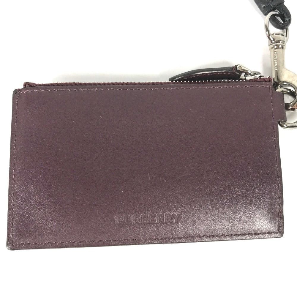 Burberry Burberry Wallet Change Purse Tb With Straps Fragment Case Card Coin Leather Men Purple Size ONE SIZE - 6 Thumbnail