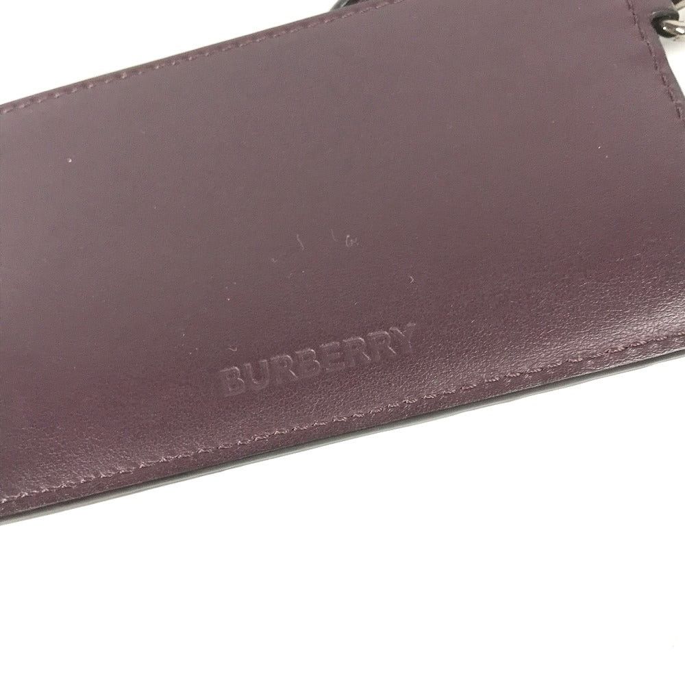 Burberry Burberry Wallet Change Purse Tb With Straps Fragment Case Card Coin Leather Men Purple Size ONE SIZE - 7 Thumbnail