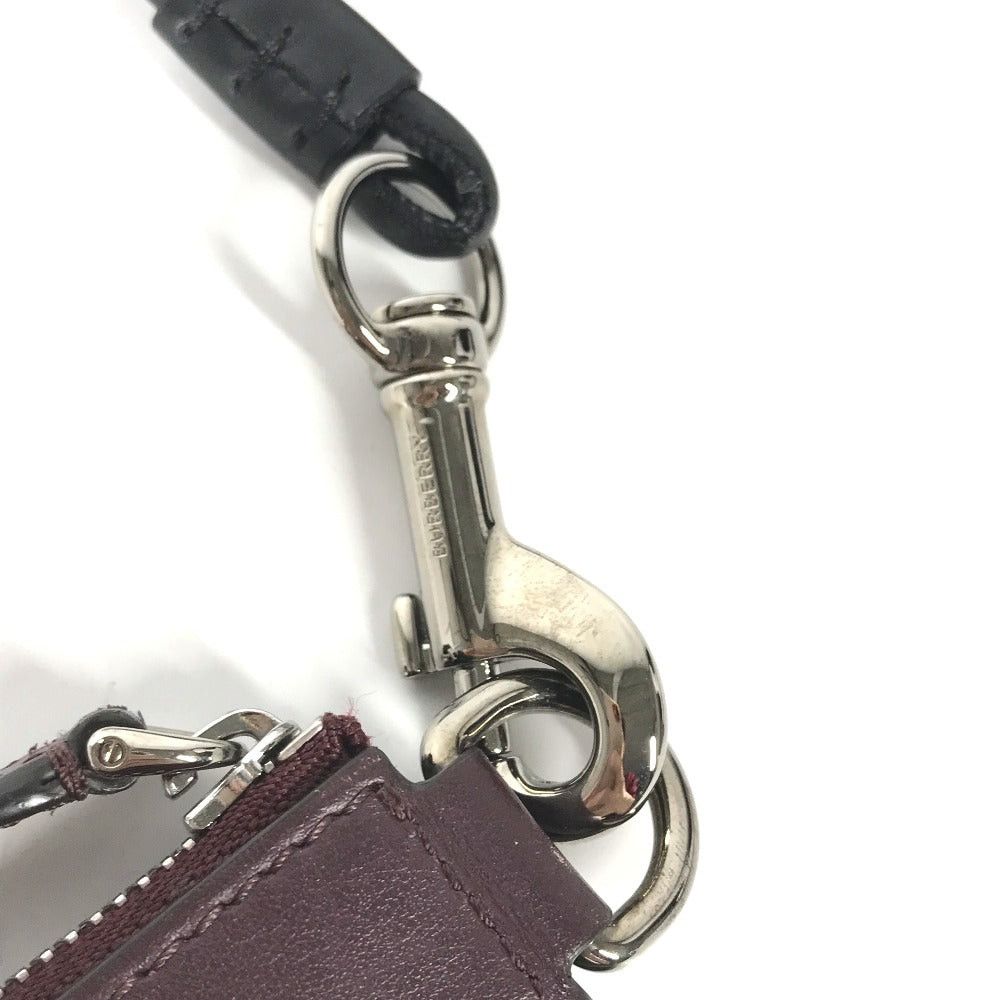 Burberry Burberry Wallet Change Purse Tb With Straps Fragment Case Card Coin Leather Men Purple Size ONE SIZE - 9 Thumbnail