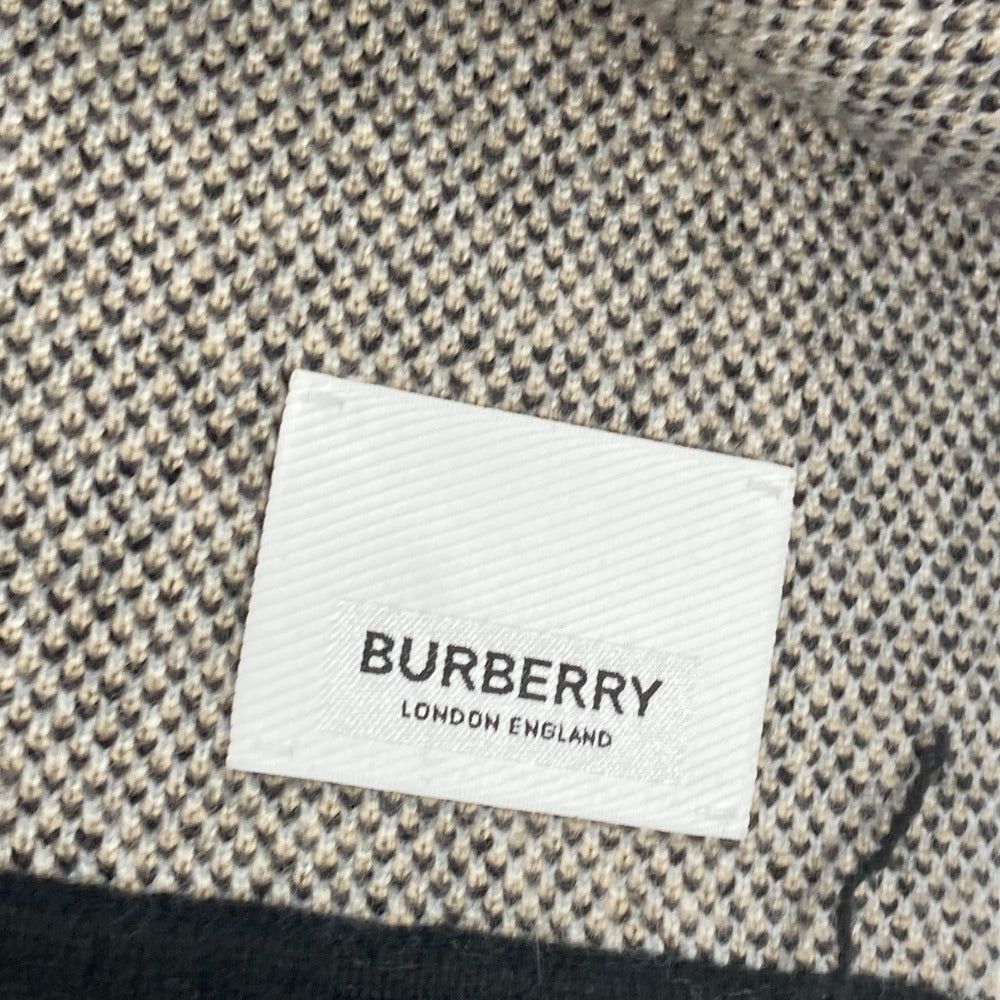 Burberry Burberry 8021740 Border Logo Fringe Scarf Cashmere Women Beige Size ONE SIZE - 8 Thumbnail