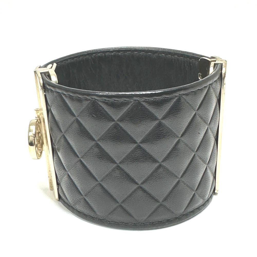 Chanel Chanel Cc Coma Mark Matelasse B17P Accessories Bangle Leather Women Black Size ONE SIZE - 2 Thumbnail