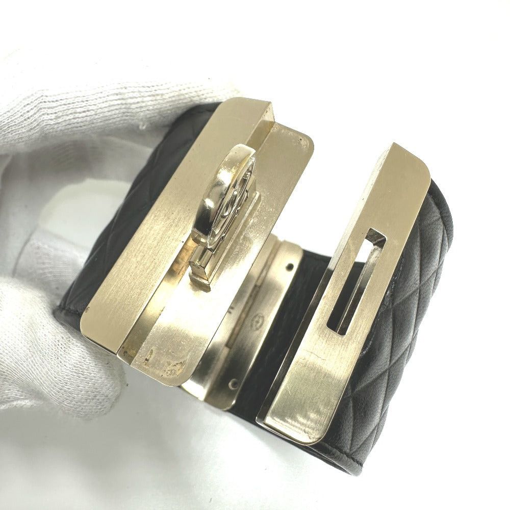 Chanel Chanel Cc Coma Mark Matelasse B17P Accessories Bangle Leather Women Black Size ONE SIZE - 6 Thumbnail