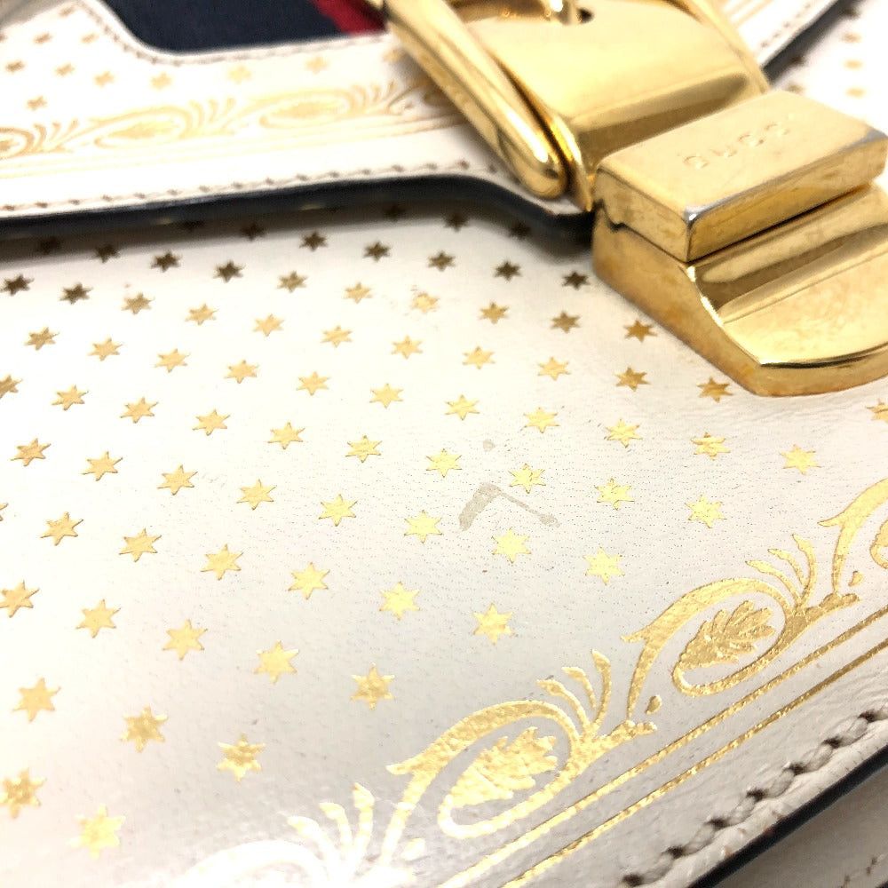 Gucci Gucci 470270 Sylvie 2 Way Bag Briefcase Handbag Shoulder Leather Women White Size ONE SIZE - 5 Thumbnail