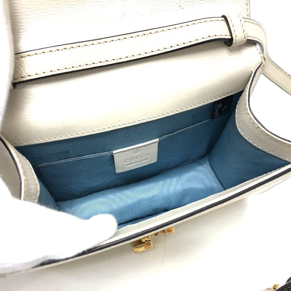 Gucci Gucci 470270 Sylvie 2 Way Bag Briefcase Handbag Shoulder Leather Women White Size ONE SIZE - 13 Thumbnail