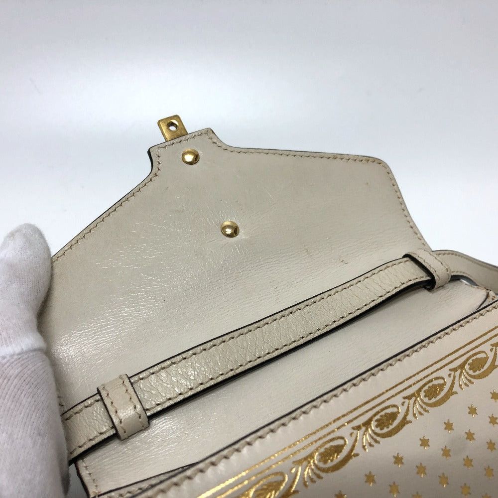 Gucci Gucci 470270 Sylvie 2 Way Bag Briefcase Handbag Shoulder Leather Women White Size ONE SIZE - 15 Thumbnail