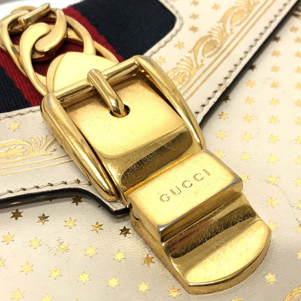 Gucci Gucci 470270 Sylvie 2 Way Bag Briefcase Handbag Shoulder Leather Women White Size ONE SIZE - 7 Thumbnail