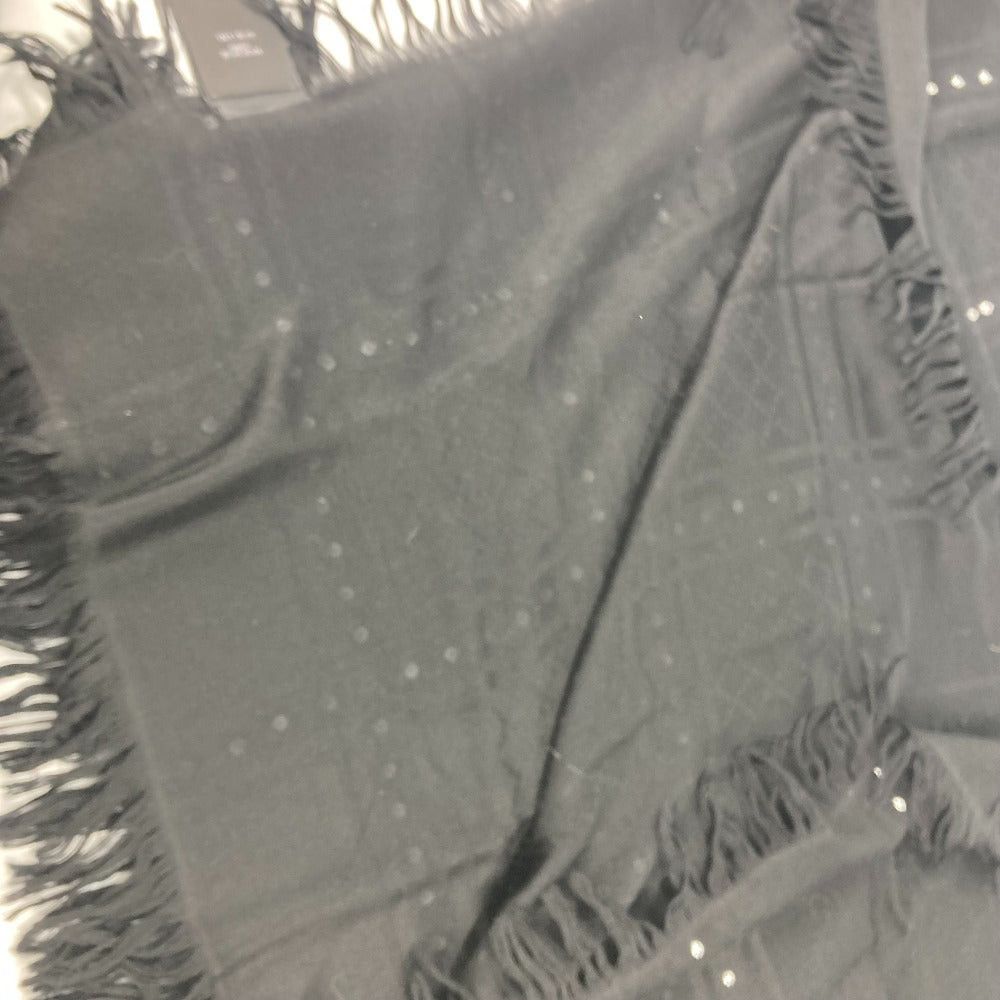 Gucci Gucci 508027 Gg Studs Shawl Fringe Stoles Apparel Accessories Scarf Wool Men Black Size ONE SIZE - 6 Thumbnail