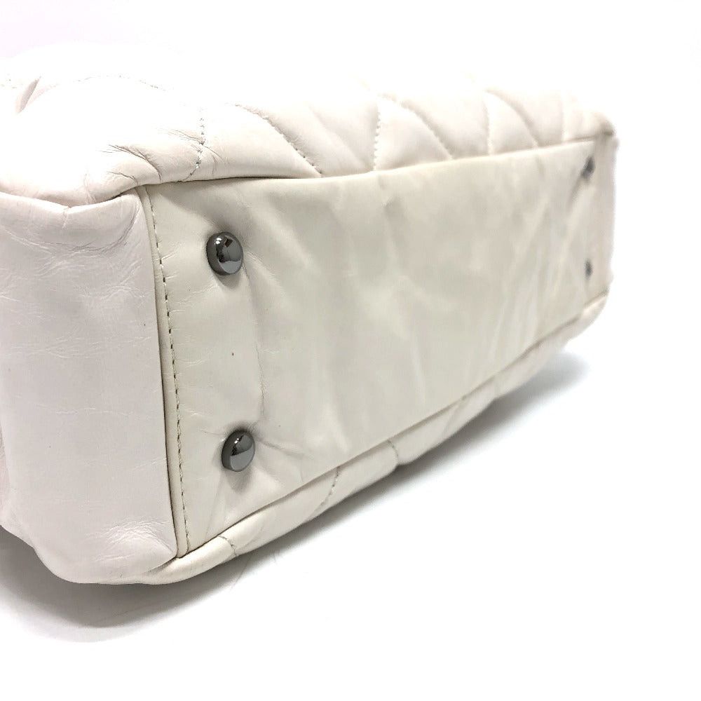 Chanel Chanel Cc Coma Mark Portobello Matelasse 2 Way Bag Tote Briefcase Chain Shoulder Leather/Suede Women White Size ONE SIZE - 3 Thumbnail