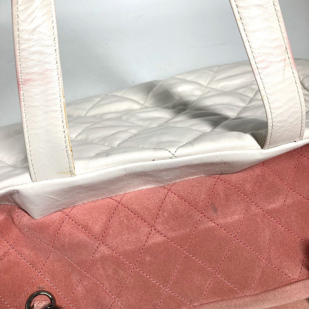 Chanel Chanel Cc Coma Mark Portobello Matelasse 2 Way Bag Tote Briefcase Chain Shoulder Leather/Suede Women White Size ONE SIZE - 17 Thumbnail