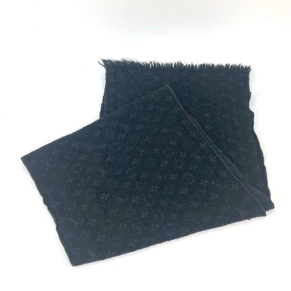 Louis Vuitton Louis Vuitton M70520 Monogram Echalp Classic Fringe Scarf Wool Men Noir Black Size ONE SIZE - 2 Thumbnail