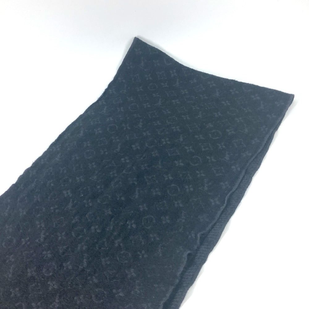 Louis Vuitton Louis Vuitton M70520 Monogram Echalp Classic Fringe Scarf Wool Men Noir Black Size ONE SIZE - 3 Thumbnail