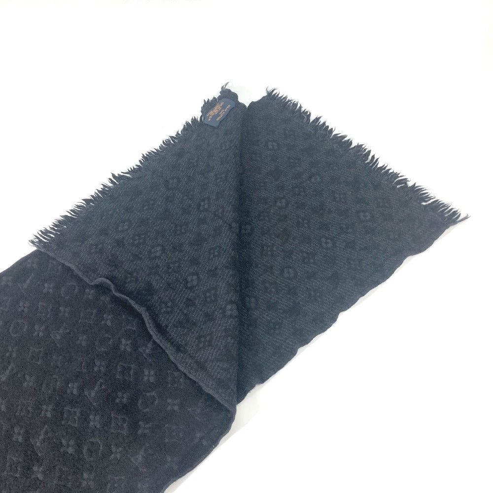 Louis Vuitton Louis Vuitton M70520 Monogram Echalp Classic Fringe Scarf Wool Men Noir Black Size ONE SIZE - 7 Thumbnail