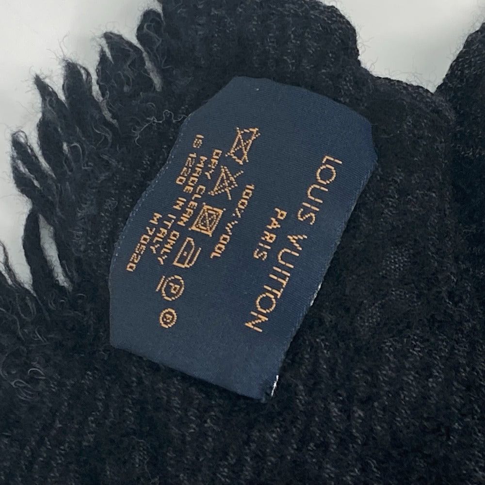 Louis Vuitton Louis Vuitton M70520 Monogram Echalp Classic Fringe Scarf Wool Men Noir Black Size ONE SIZE - 8 Thumbnail