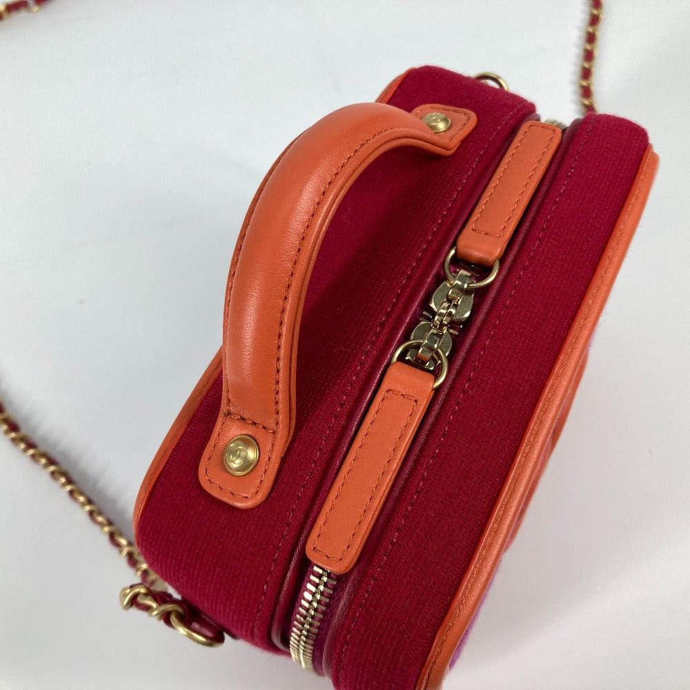 Chanel Chanel Coma Mark Diagonal Hanging (E.G. Of A Rocket) Cc Filigree Vanity Bag 2 Way Chain Shoulder Canvas/Leather Women Red Size ONE SIZE - 9 Thumbnail