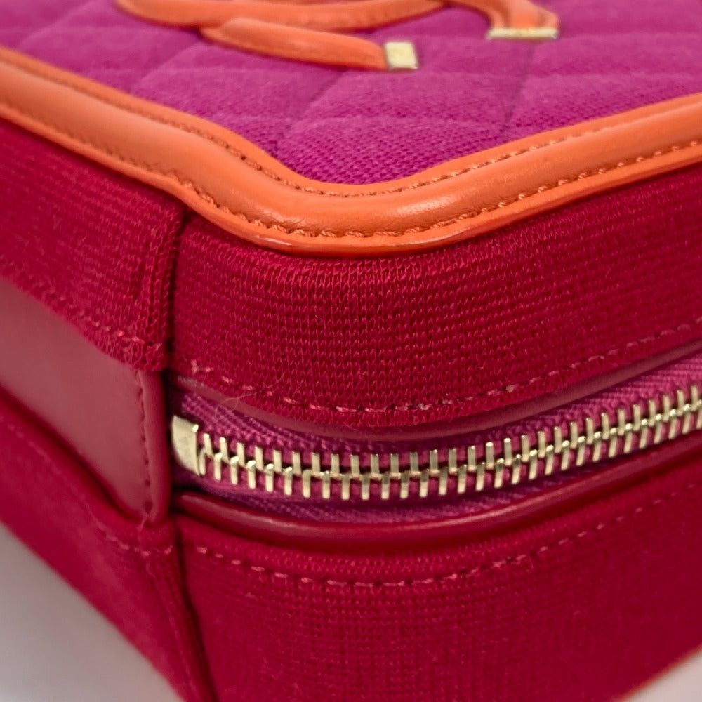 Chanel Chanel Coma Mark Diagonal Hanging (E.G. Of A Rocket) Cc Filigree Vanity Bag 2 Way Chain Shoulder Canvas/Leather Women Red Size ONE SIZE - 6 Thumbnail