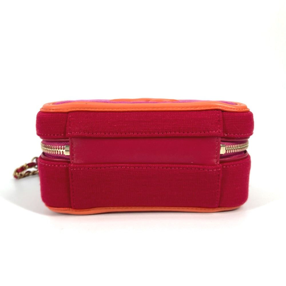 Chanel Chanel Coma Mark Diagonal Hanging (E.G. Of A Rocket) Cc Filigree Vanity Bag 2 Way Chain Shoulder Canvas/Leather Women Red Size ONE SIZE - 5 Thumbnail