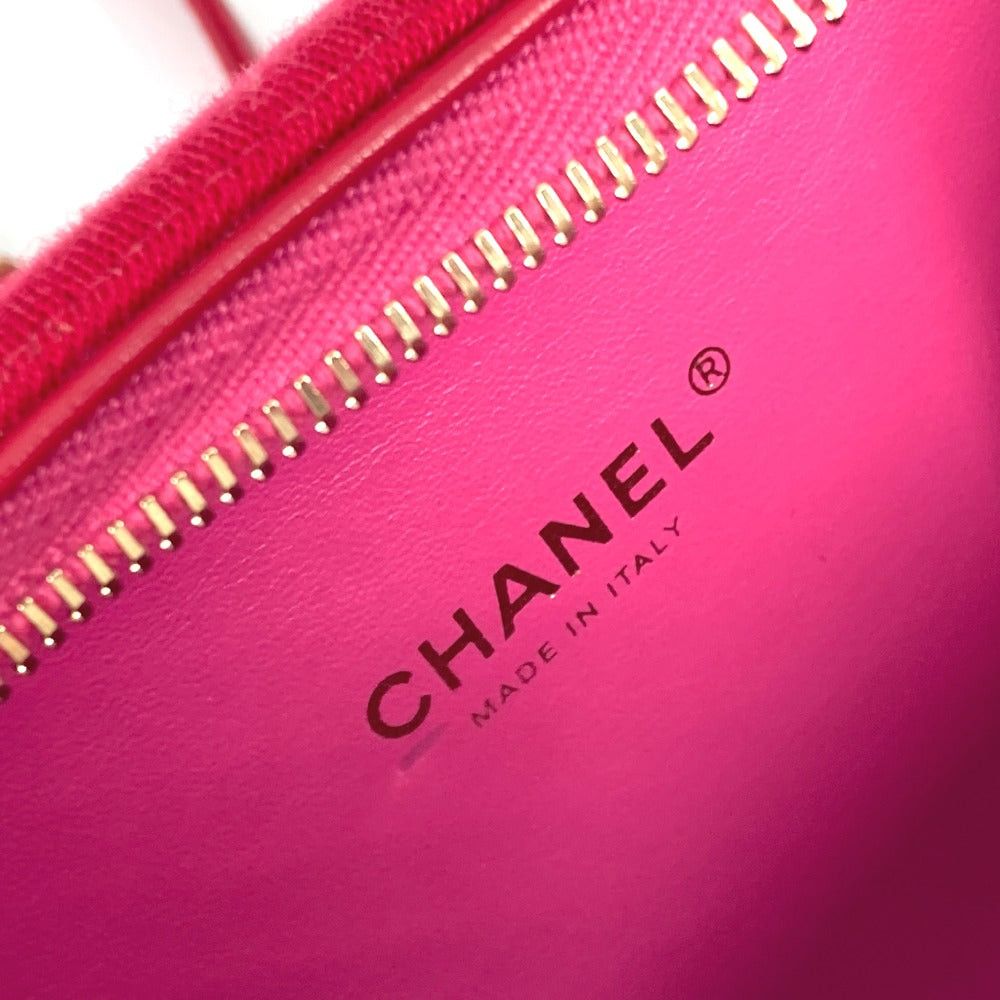 Chanel Chanel Coma Mark Diagonal Hanging (E.G. Of A Rocket) Cc Filigree Vanity Bag 2 Way Chain Shoulder Canvas/Leather Women Red Size ONE SIZE - 12 Thumbnail
