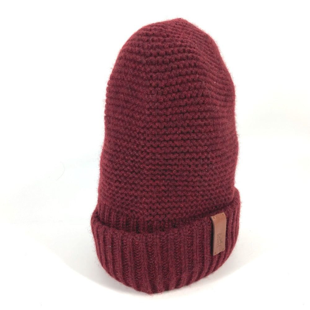 Hermes Hermes Leather Tag Boston Beanie Chapeau Knitted Hat Knit Cap Cashmere Men Brownish Size ONE SIZE - 3 Thumbnail