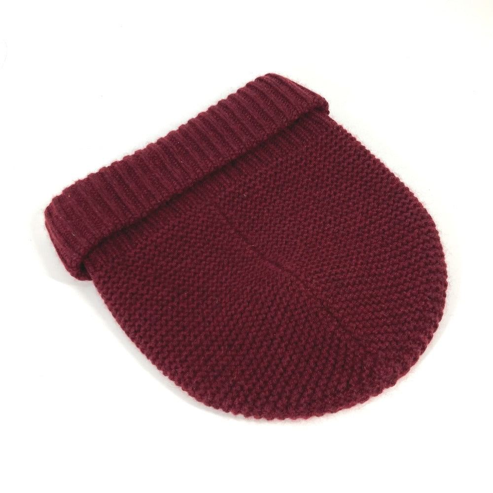 Hermes Hermes Leather Tag Boston Beanie Chapeau Knitted Hat Knit Cap Cashmere Men Brownish Size ONE SIZE - 7 Thumbnail