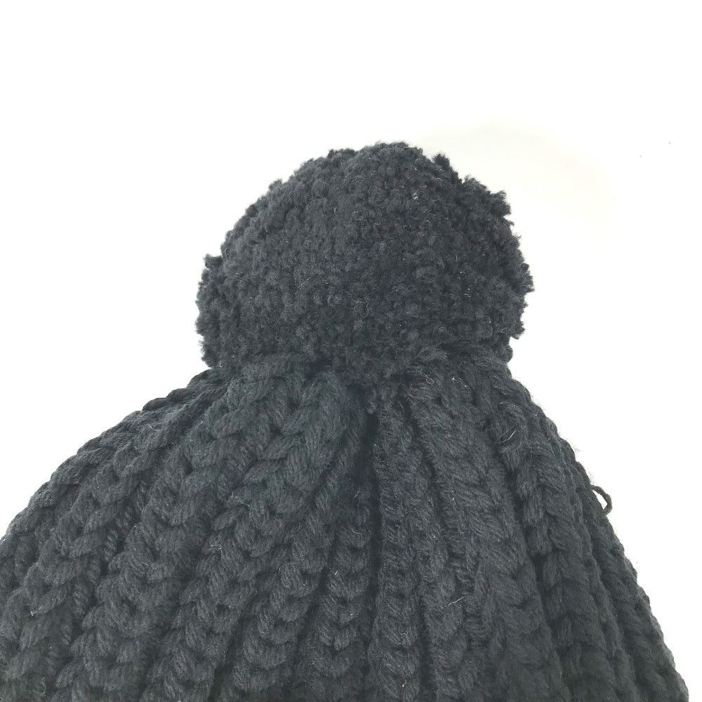 Gucci Gucci 652656 With Pompons Logo Beanie Chapeau Knitted Hat Knit Cap Polyester Women Black Size ONE SIZE - 3 Thumbnail