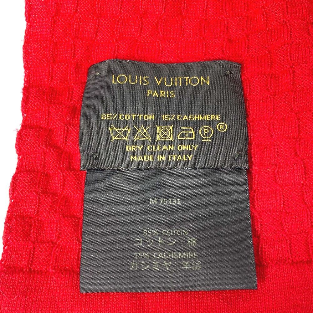 Louis Vuitton Louis Vuitton M75131 Shallp Micro Damier Scarf Cotton Women Red Size ONE SIZE - 9 Thumbnail