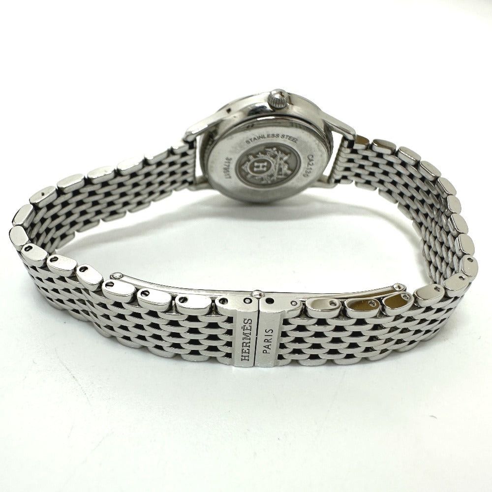 Hermes Hermes Slim De Diamond Bezel Quartz Wristwatch Ss Women Silver Size ONE SIZE - 5 Thumbnail