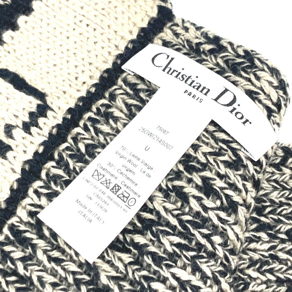 Dior Dior 25Dwi214S007 Logo Scarf Wool/Cashmere Women Black Size ONE SIZE - 5 Thumbnail