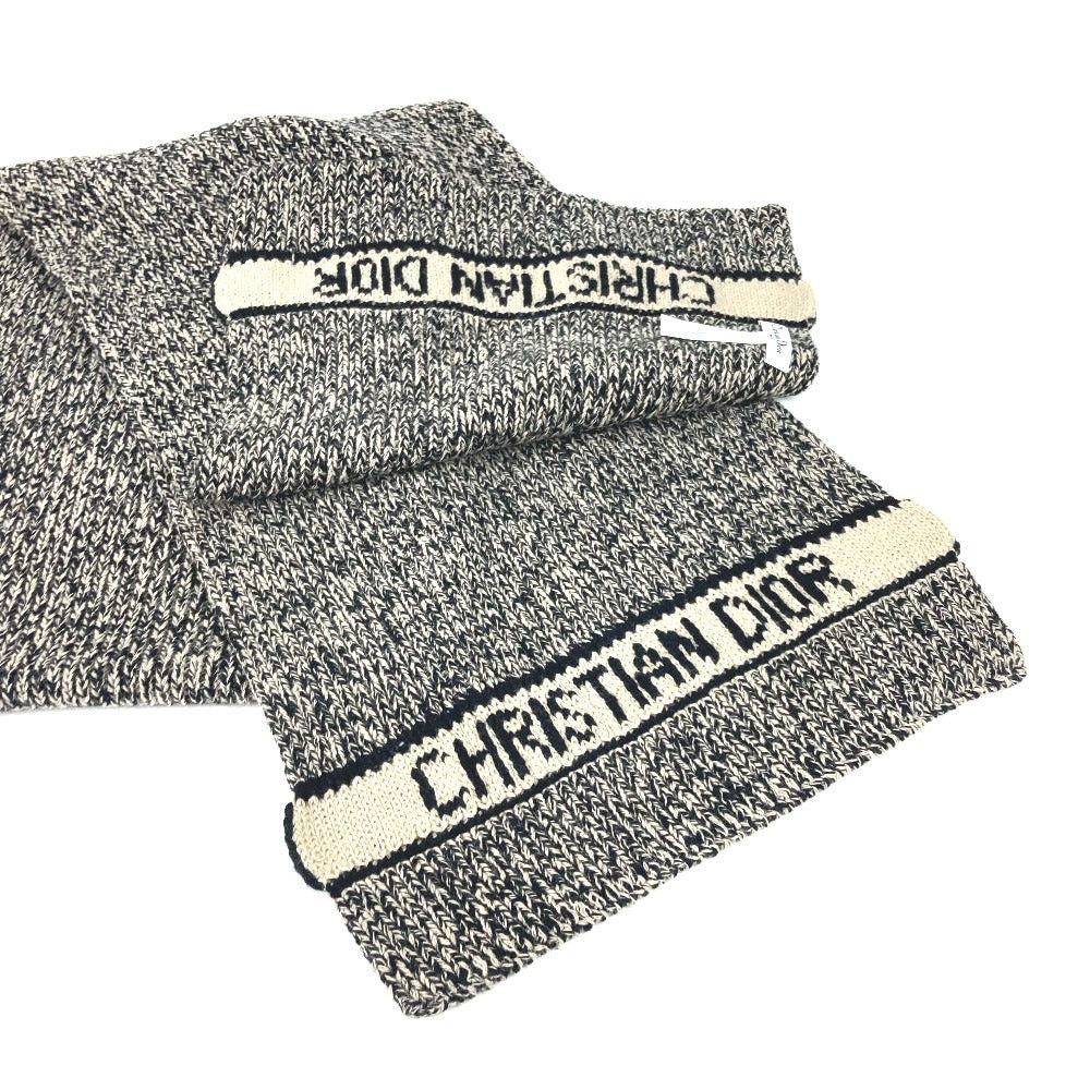 Dior Dior 25Dwi214S007 Logo Scarf Wool/Cashmere Women Black Size ONE SIZE - 4 Thumbnail