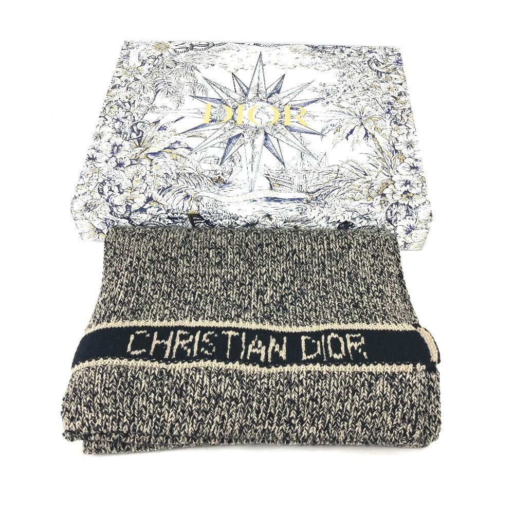 Dior Dior 25Dwi214S007 Logo Scarf Wool/Cashmere Women Black Size ONE SIZE - 9 Thumbnail