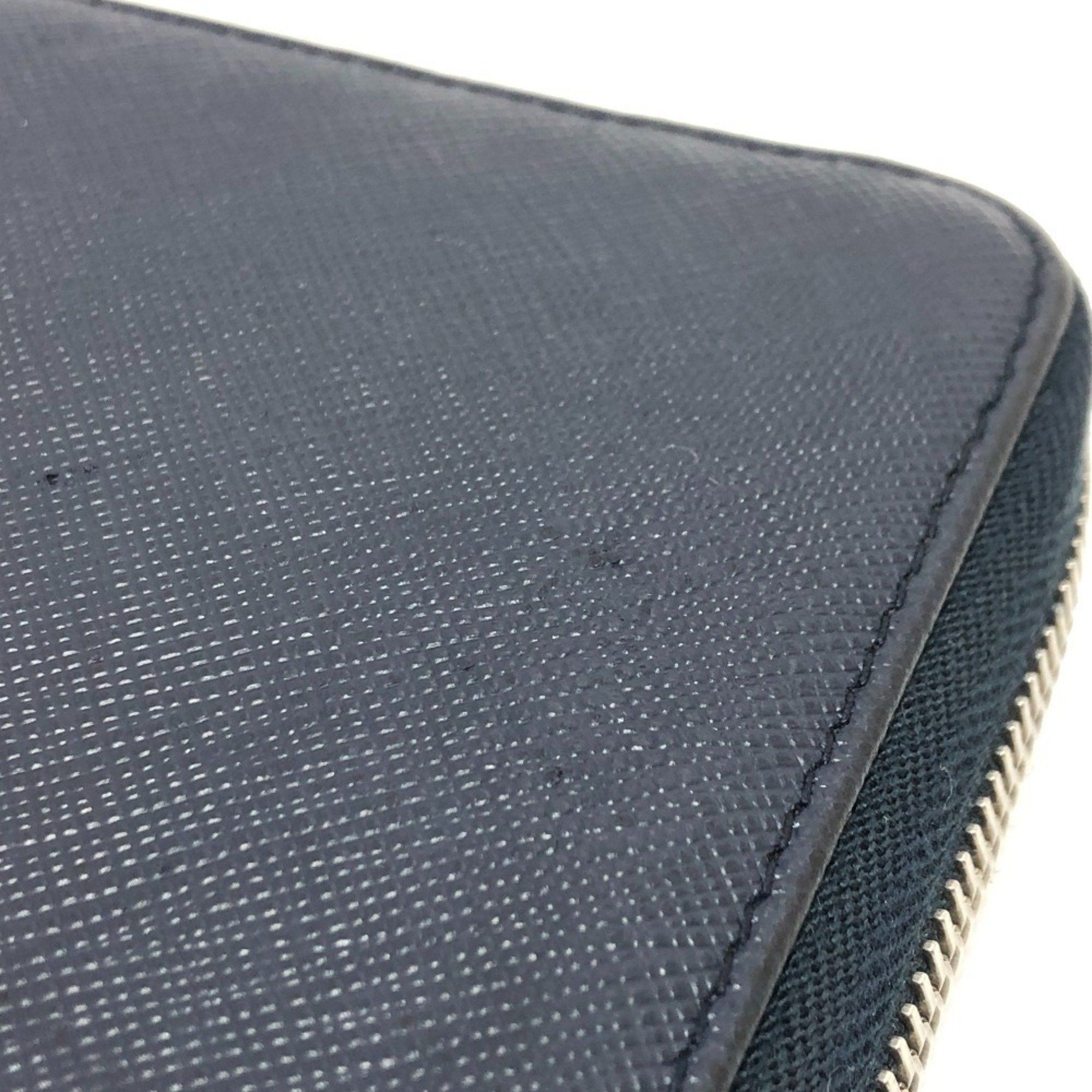 Prada PRADA 2ML188 Logo Round Zip Wallet Long Saffiano Leather Men's Women's Blue Size ONE SIZE - 6 Thumbnail