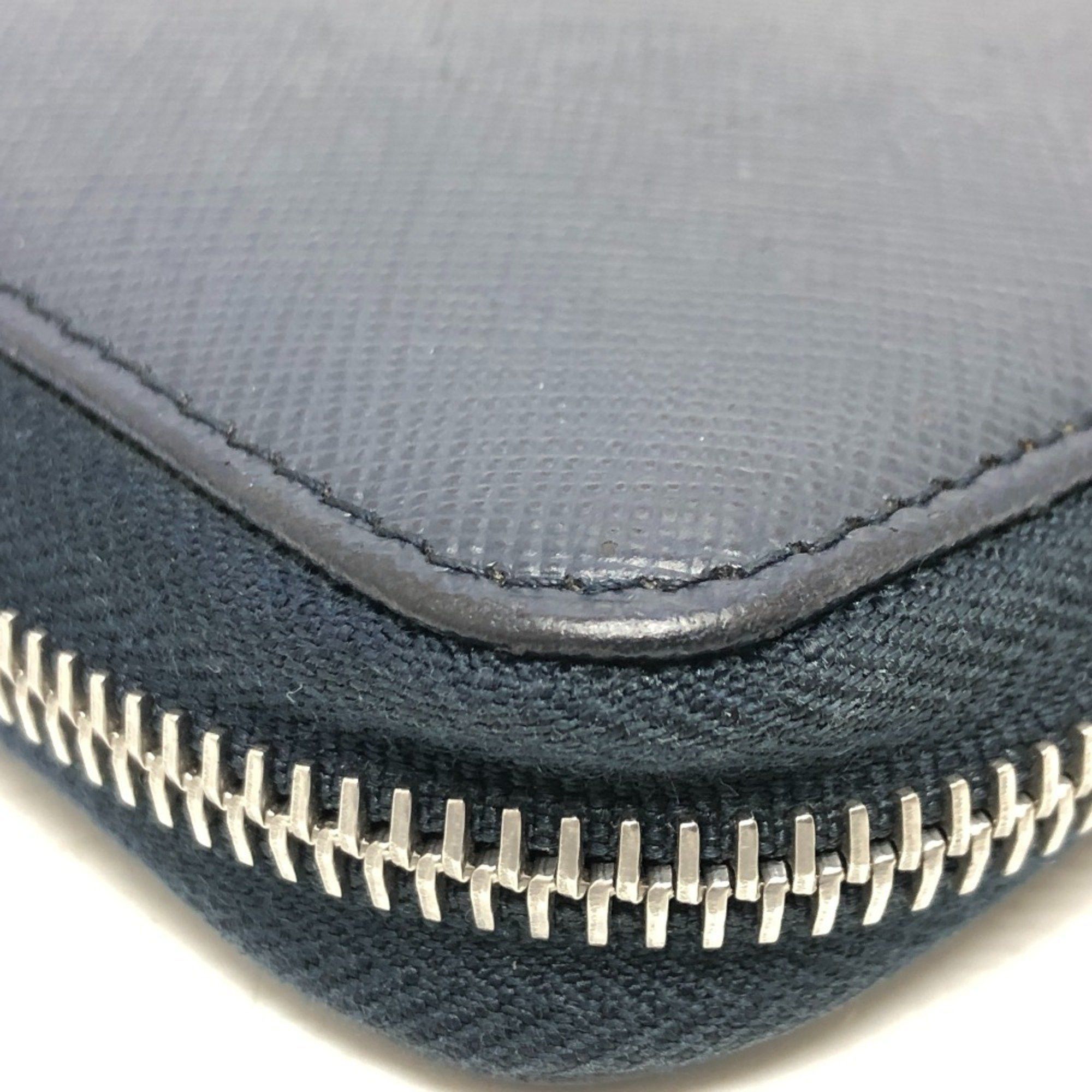 Prada PRADA 2ML188 Logo Round Zip Wallet Long Saffiano Leather Men's Women's Blue Size ONE SIZE - 3 Thumbnail